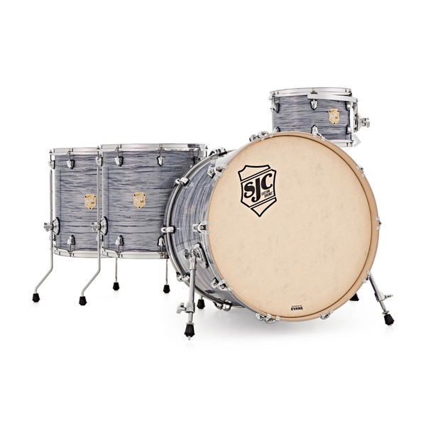 SJC Drums Providence 22'' 4pc Crossover Shell Pack, Silver Ripple
