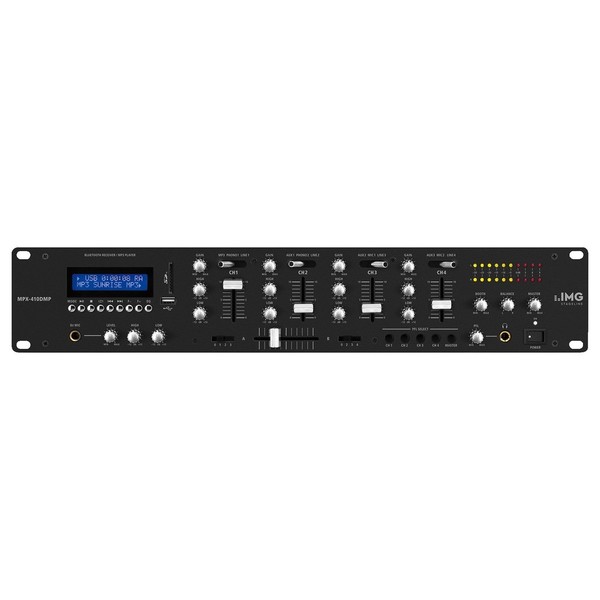 IMG Stageline MPX-410DMP Stereo DJ Mixer & Bluetooth MP3 Player 1