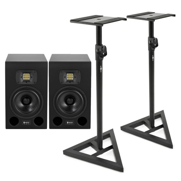 HEDD Audio Type 07 Studio Monitors, Pair With Stands - Bundle