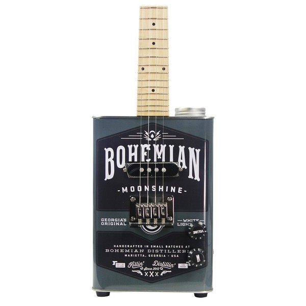 Bohemian Oil Can Ukulele, Moonshine Front close up view
