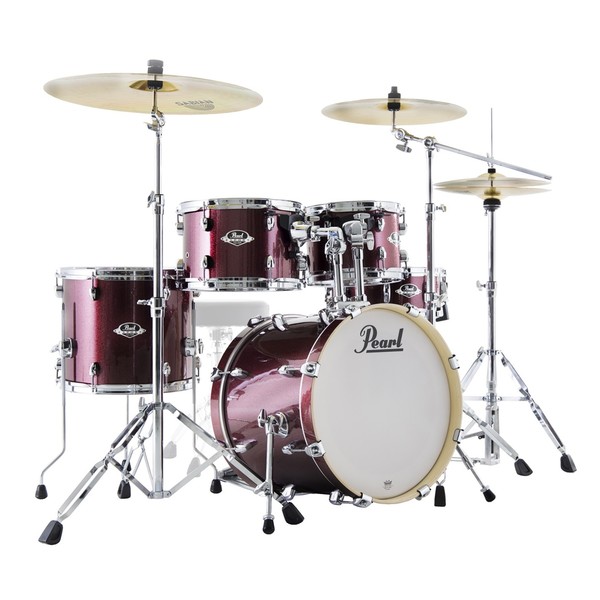 Pearl Export EXX 18" Compact Kit w/ Sabian SBR, Black Cherry Glitter