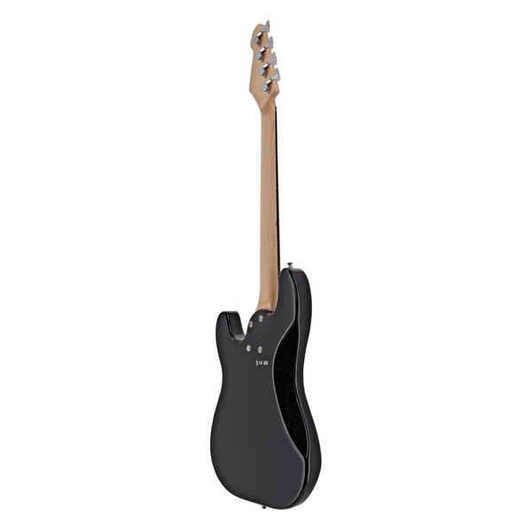 LA Short Scale Bass Guitar Black, 15W Bass Amp Pack