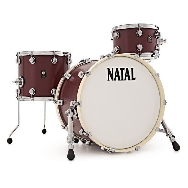 Natal Café Racer 18" 3pc Jazz Shell Pack, Oxblood Red