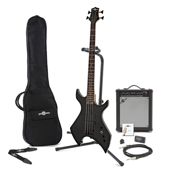 Harlem X Bass Guitar + 35W Amp Pack, Black Hardware