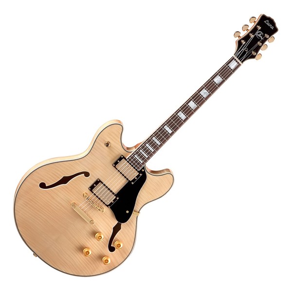 Luna Athena Semi Hollow Body Electric Guitar, Natural