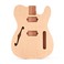 Solo-Cutaway Semi Hollow Electric Guitar Body, Mahogany/Basswood