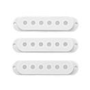 Guitarworks Single Coil Tonabnehmer Cover mit L&ouml;chern, wei&szlig; (Packung mit 3)
