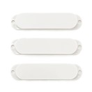 Guitarworks Single Coil Pickup Cover, White (Pack of 3)
