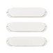 Guitarworks Single Coil Pickup Cover, White (Pack of 3)