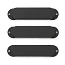 Guitarworks Single Coil Pickup Cover, Black (Pack of 3)