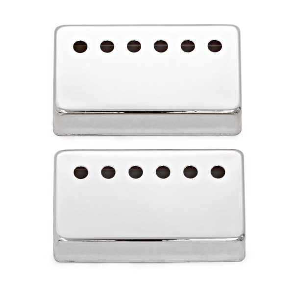 Guitarworks Humbucker Pickup Cover with Holes, Chrome (Pack of 2)