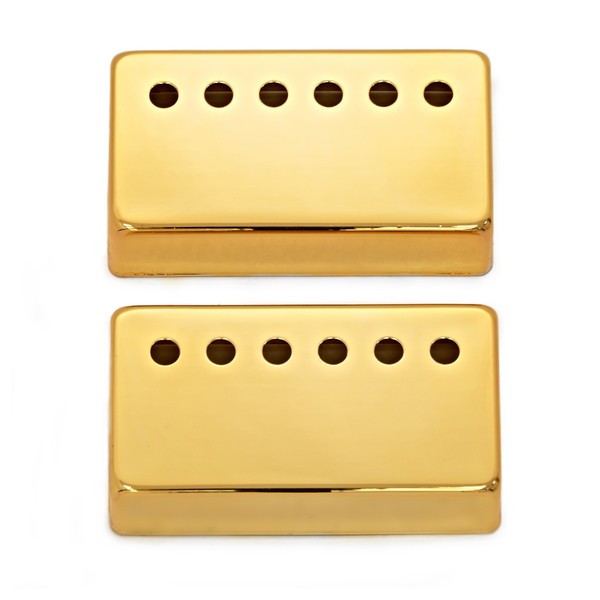 Guitarworks Humbucker Pickup Cover with Holes, Gold (Pack of 2)