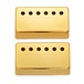 Guitarworks Humbucker Pickupkåpa med hål, guld (2 Pack)