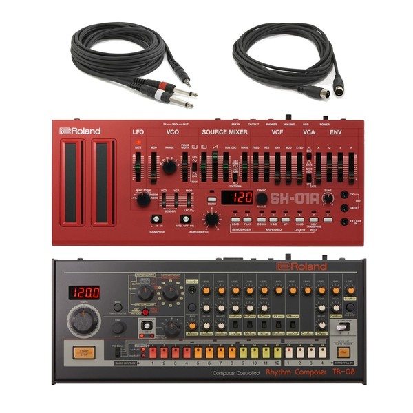 Roland Electro Bundle Inc TR-08, SH-01A (Red) And Cables Main