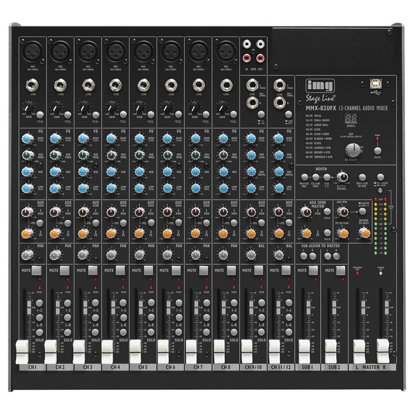 IMG Stageline MMX-82UFX 10-Channel Audio Mixer 1