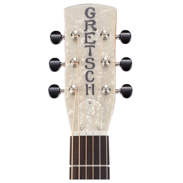 Gretsch G9200 Boxcar Resonator, Round Neck, Natural headstock view
