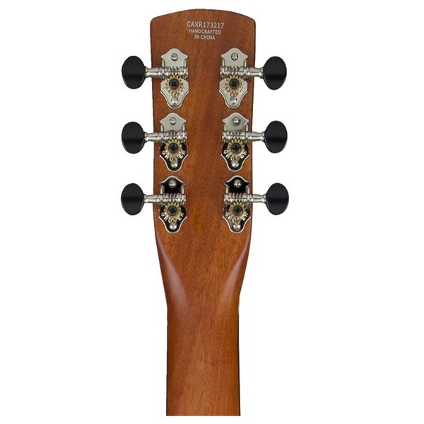 Gretsch G9200 Boxcar Resonator, Round Neck, Natural headstock rear view