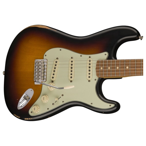 DISC Fender Road Worn 60s Stratocaster, 3-Tone Sunburst | Gear4music