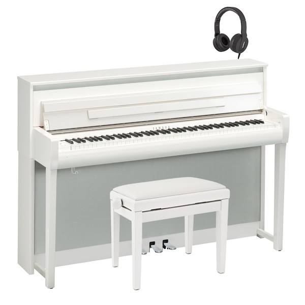 Yamaha CLP 685 Digital Piano Package, Polished White