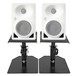 Neumann KH 80 DSP Studio Monitor Pair, White with Monitor Stands 1