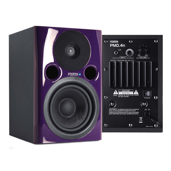 Fostex PM04n MKII Compact Studio Monitors, Violet (Pair)