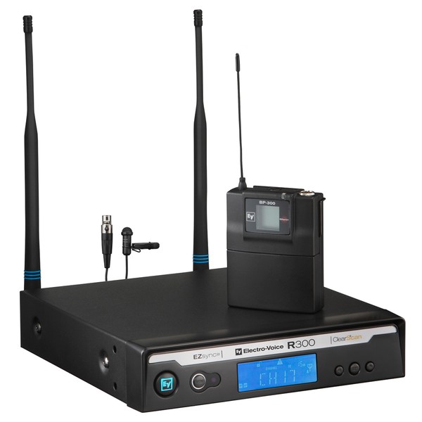 Electro-Voice R300 Wireless Lavalier Microphone System, Channel 69-70