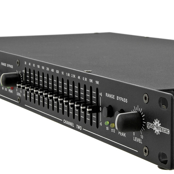 Dual 15-Band Rack Mountable EQ by Gear4music at Gear4music