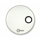 Aquarian Classic Parche Frontal de Bombo 18" con Agujero de 4.25", Blanco