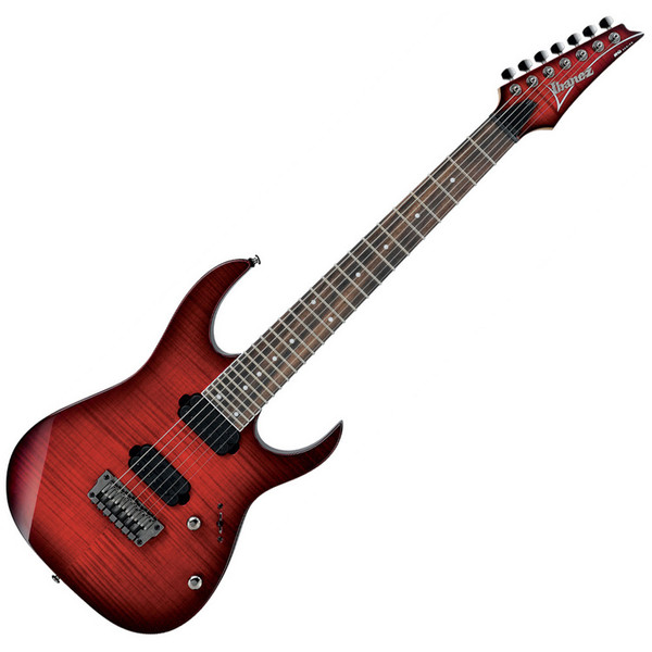 DISC Ibanez RG7321FM 7-String Electric Guitar, Blackberry Sunburst