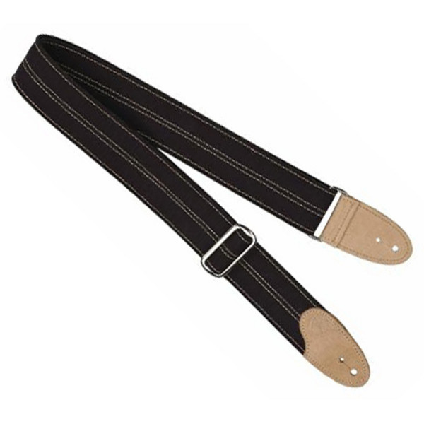 Fender 2" Canvas Guitar Strap, Chrome Black