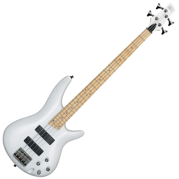 Ibanez SR300M Bass Guitar, Maple,Piano White