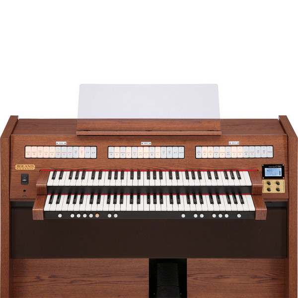 DISC Roland C-330-DA Classic Organ, Dark Oak Finish at