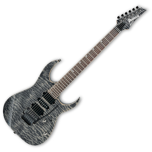 Ibanez RG870QMZ-BI Premium String Electric Guitar, Black Ice