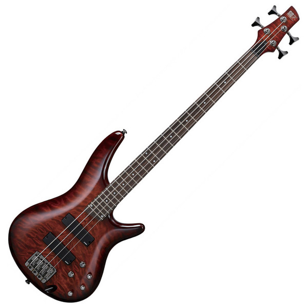 Ibanez SR400QM Bass Guitar, Charcoal Brown Burst