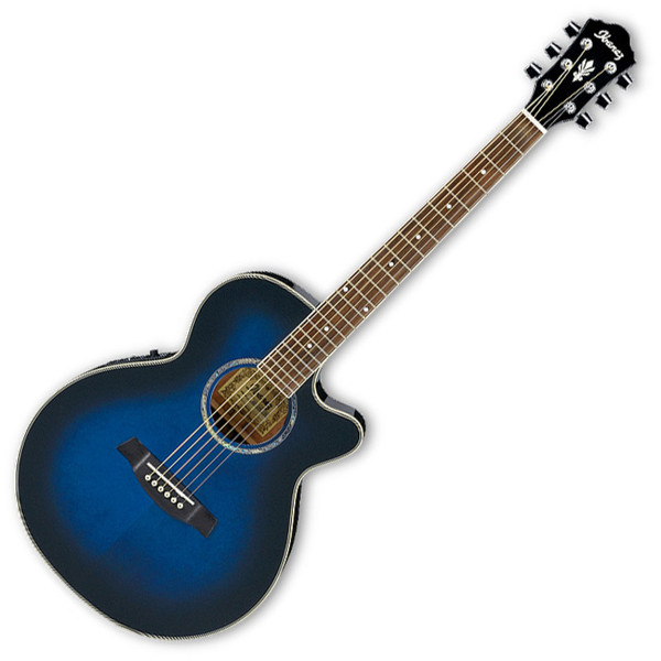 Ibanez AEG10E Electro Acoustic Guitar Trans Blue