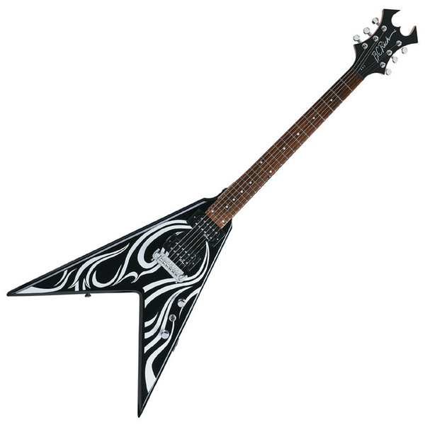 DISC BC Rich Kerry King Metal Master V Electric Guitar, Tribal Fire