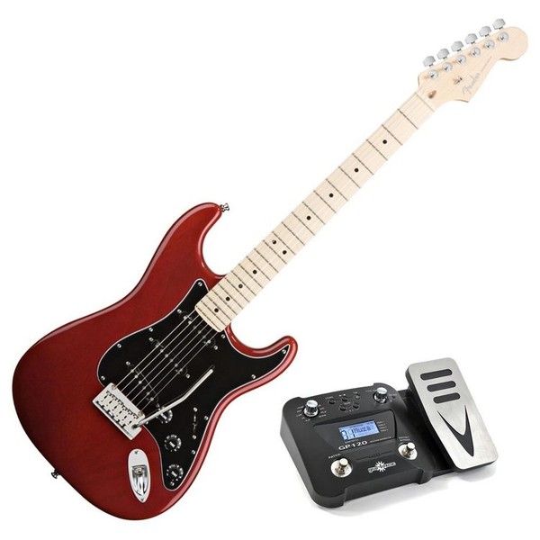 Fender American Deluxe Stratocaster, Ash Body, MN, Wine, Pedal Pack
