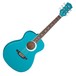 Luna Aurora Borealis 3/4 Guitar, Teal Front View