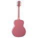 Luna Aurora Borealis 3/4 Guitar, Pink Back View