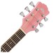 Luna Aurora Borealis 3/4 Guitar, Pink Neck & Headstock View