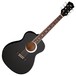 Luna Aurora Borealis 3/4 Guitar, Black Front View