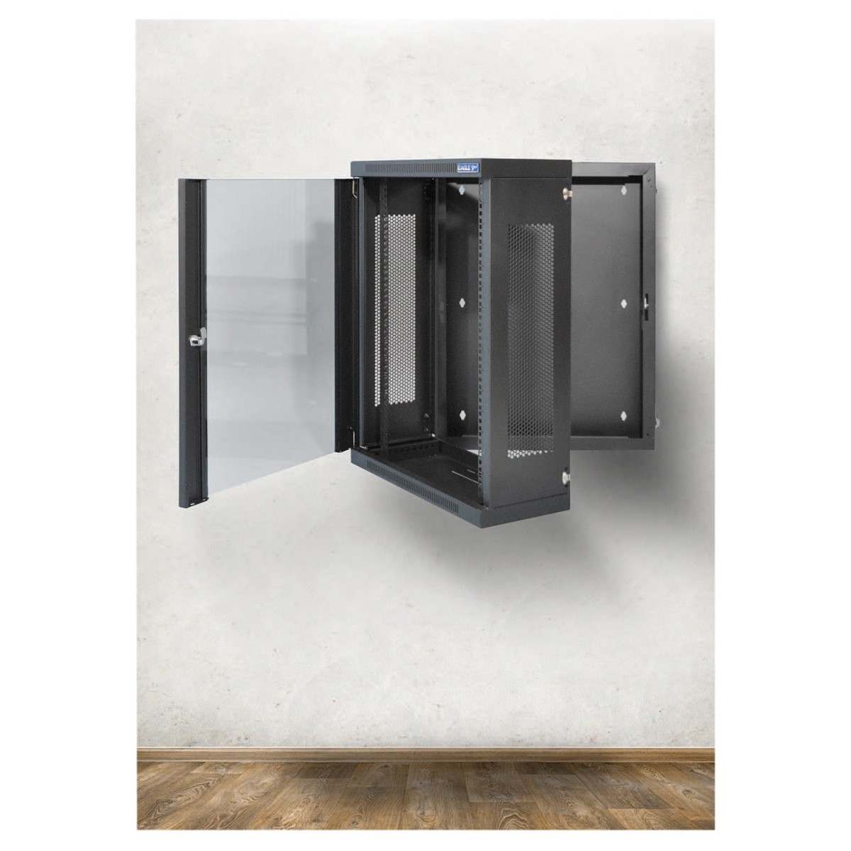 DISC Eagle P729D 15U Wall-Mounting Rack Cabinet With Hinged Back at ...