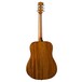 Luna Gypsy Henna Dreadnought Acoustic Guitar Back View