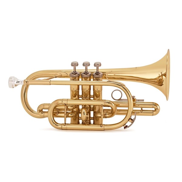 Student Cornet by Gear4music, Light Gold + Beginner Pack