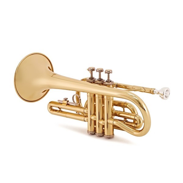Student Cornet by Gear4music, Light Gold + Beginner Pack