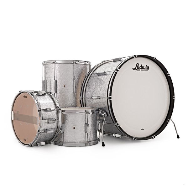 Ludwig Club Date 24" Shell Pack, Silver Mist w/ Free Matching Snare