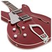 Hagstrom Super Viking Semi-Hollow Left Handed Guitar, Wild Cherry