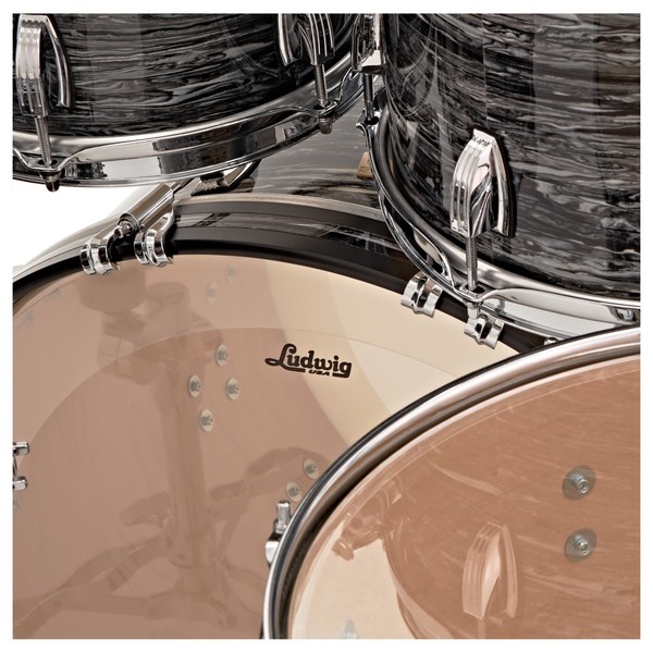 Ludwig Classic Maple Shell Pack, Black Oyster w/ Free Matching Snare
