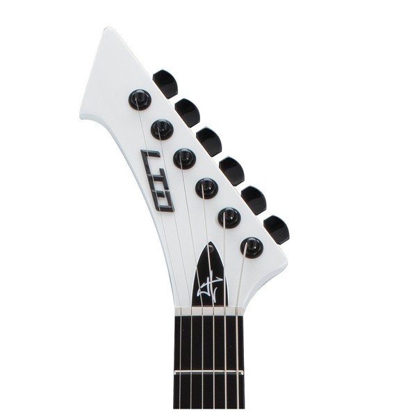 ESP LTD James Hetfield Snakebyte Electric Guitar LH, Snow White - headstock
