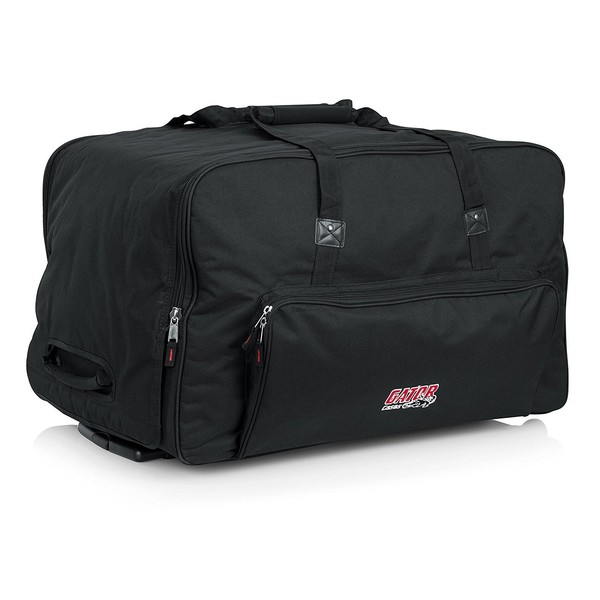 Gator GPA-715 Rolling Speaker Bag For Most 15" Speakers - Front Angle 2